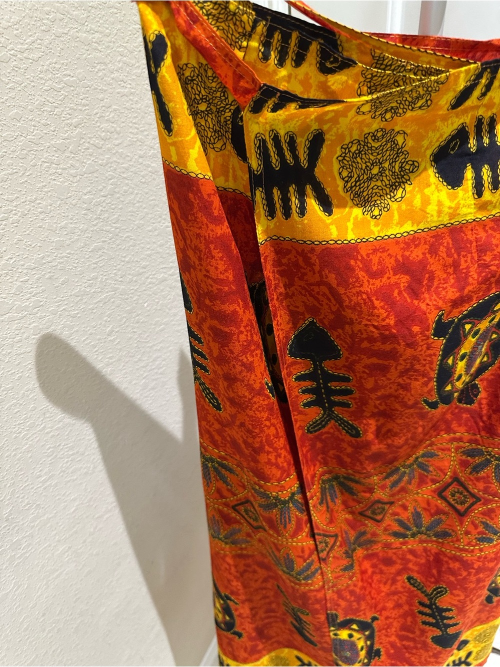 Ashley Stewart Yellow and Black Tropical Print Sarong - Picture 4 of 8